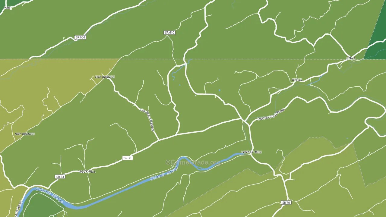 37765, TN Map of Vehicle Theft Rates