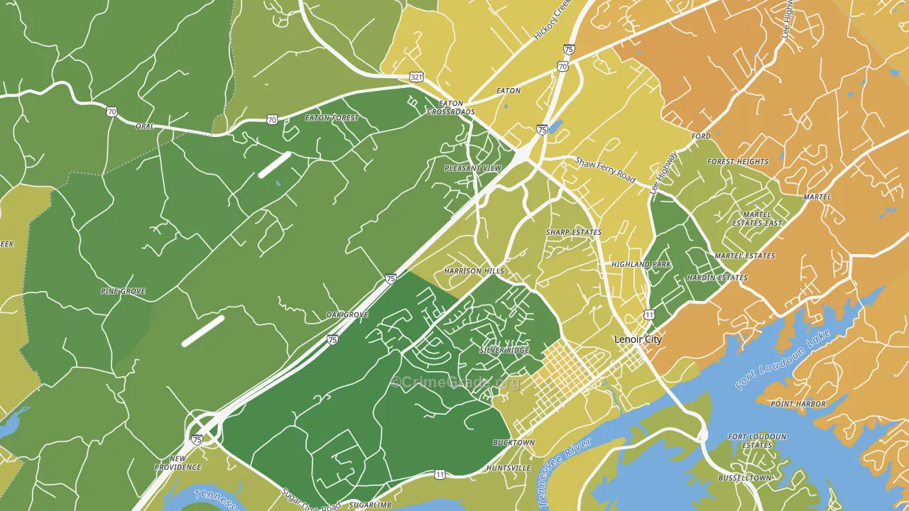 37771, TN Map of Vehicle Theft Rates