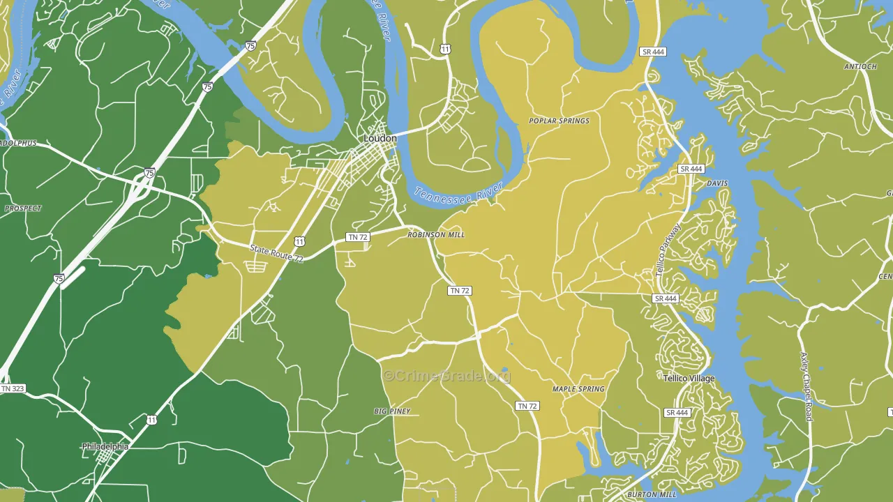 37774, TN Map of Vehicle Theft Rates