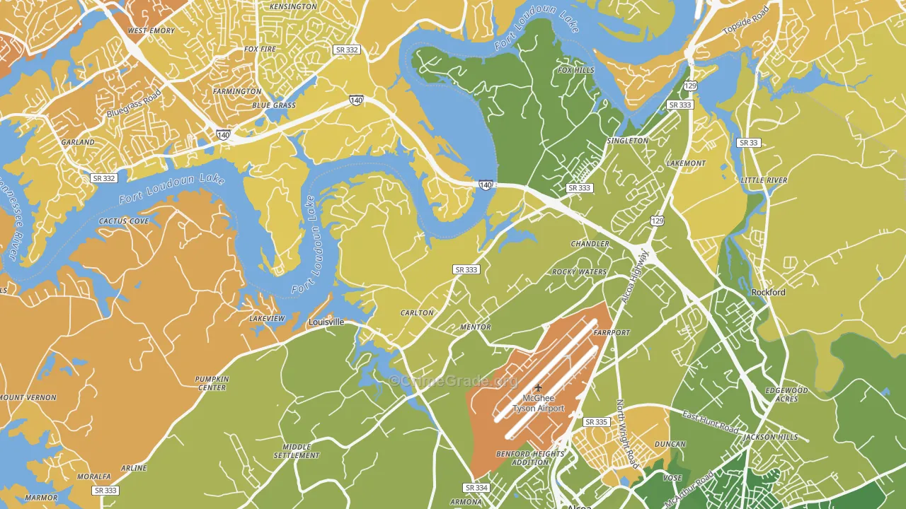 37777, TN Map of Vehicle Theft Rates