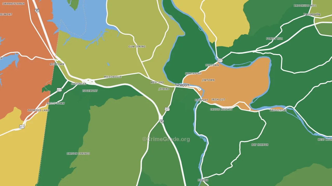 37821, TN Map of Vehicle Theft Rates