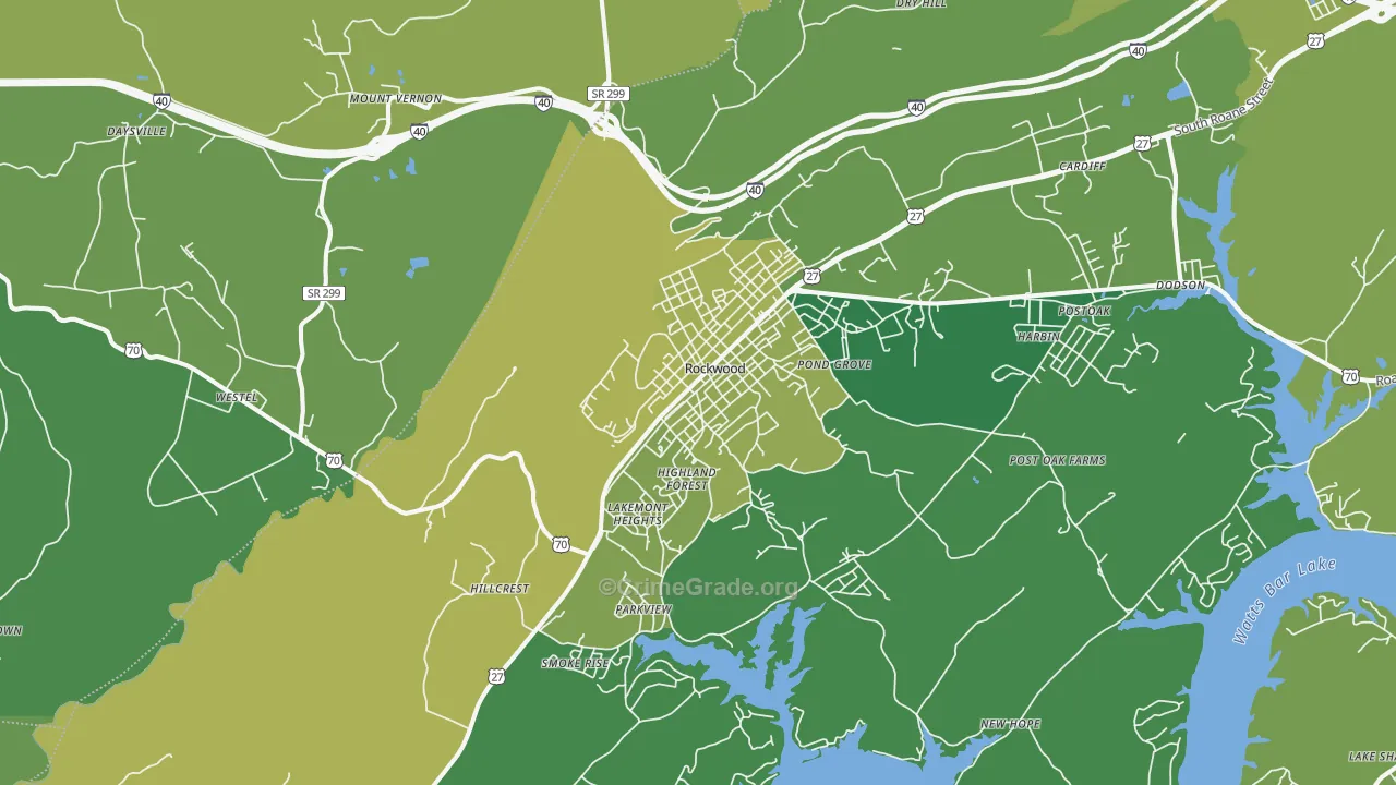 37854, TN Map of Vehicle Theft Rates