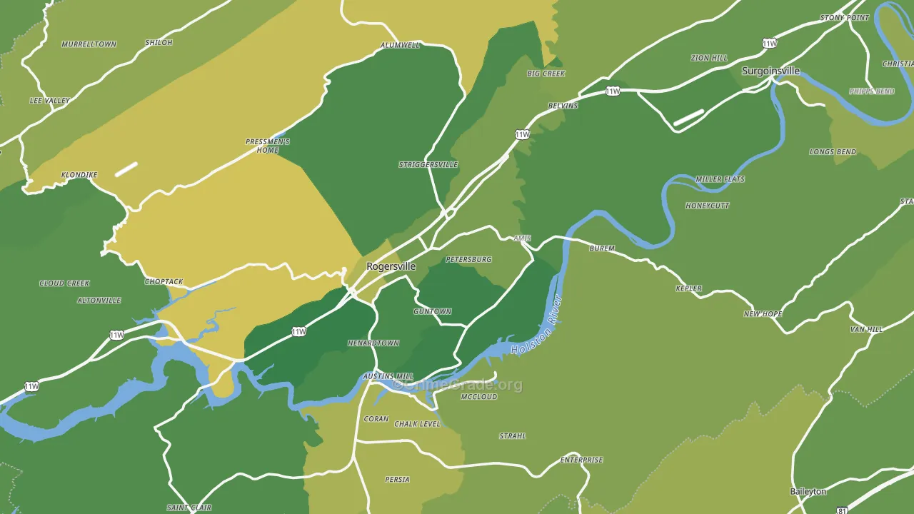 37857, TN Map of Vehicle Theft Rates