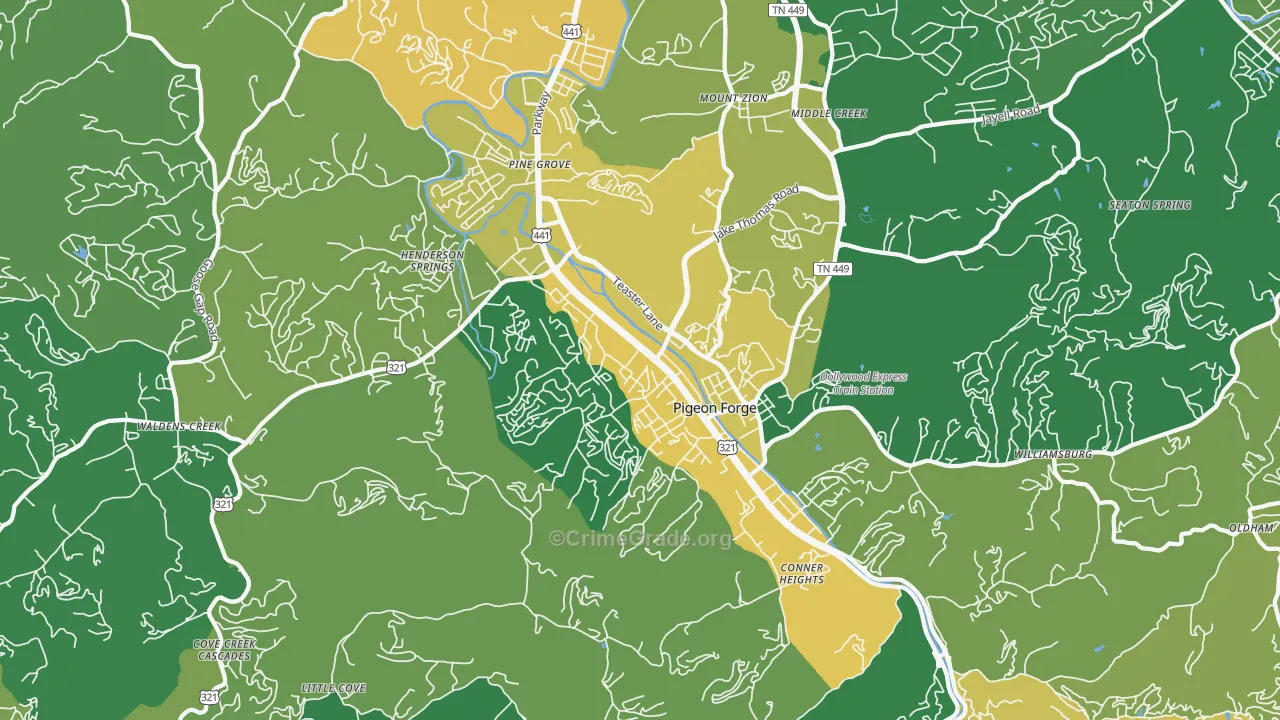37863, TN Map of Vehicle Theft Rates