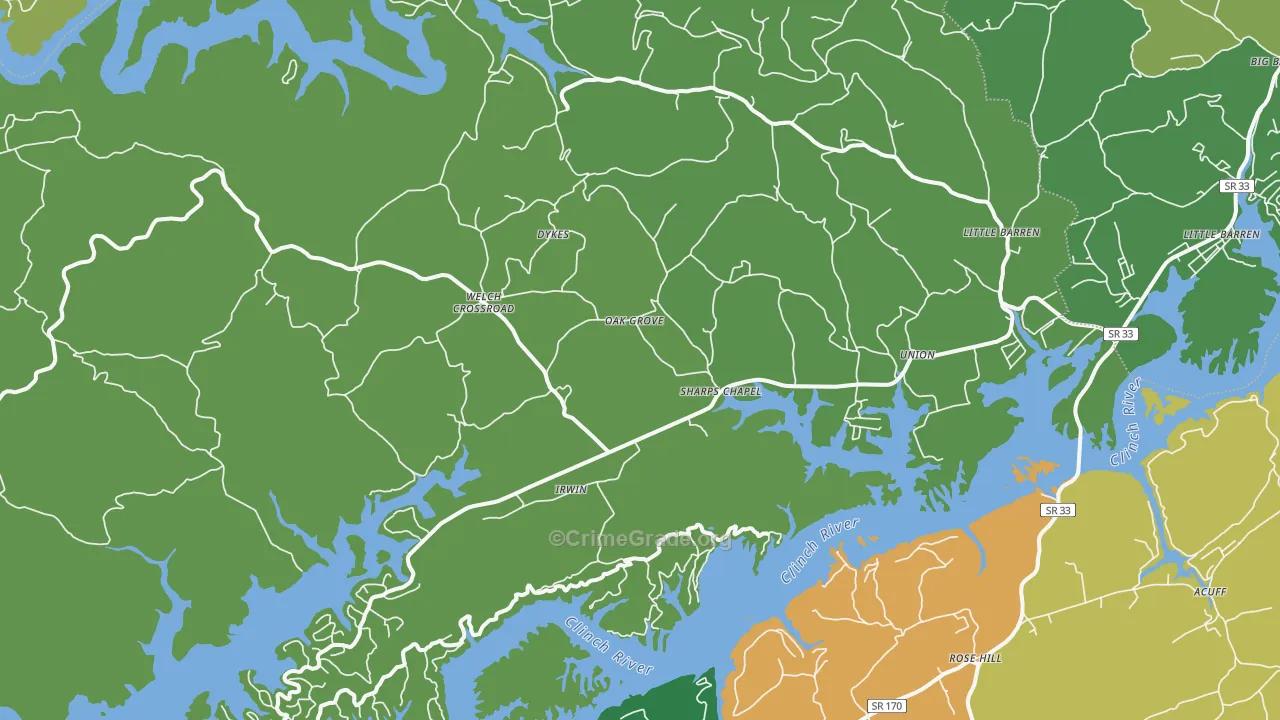 37866, TN Map of Vehicle Theft Rates