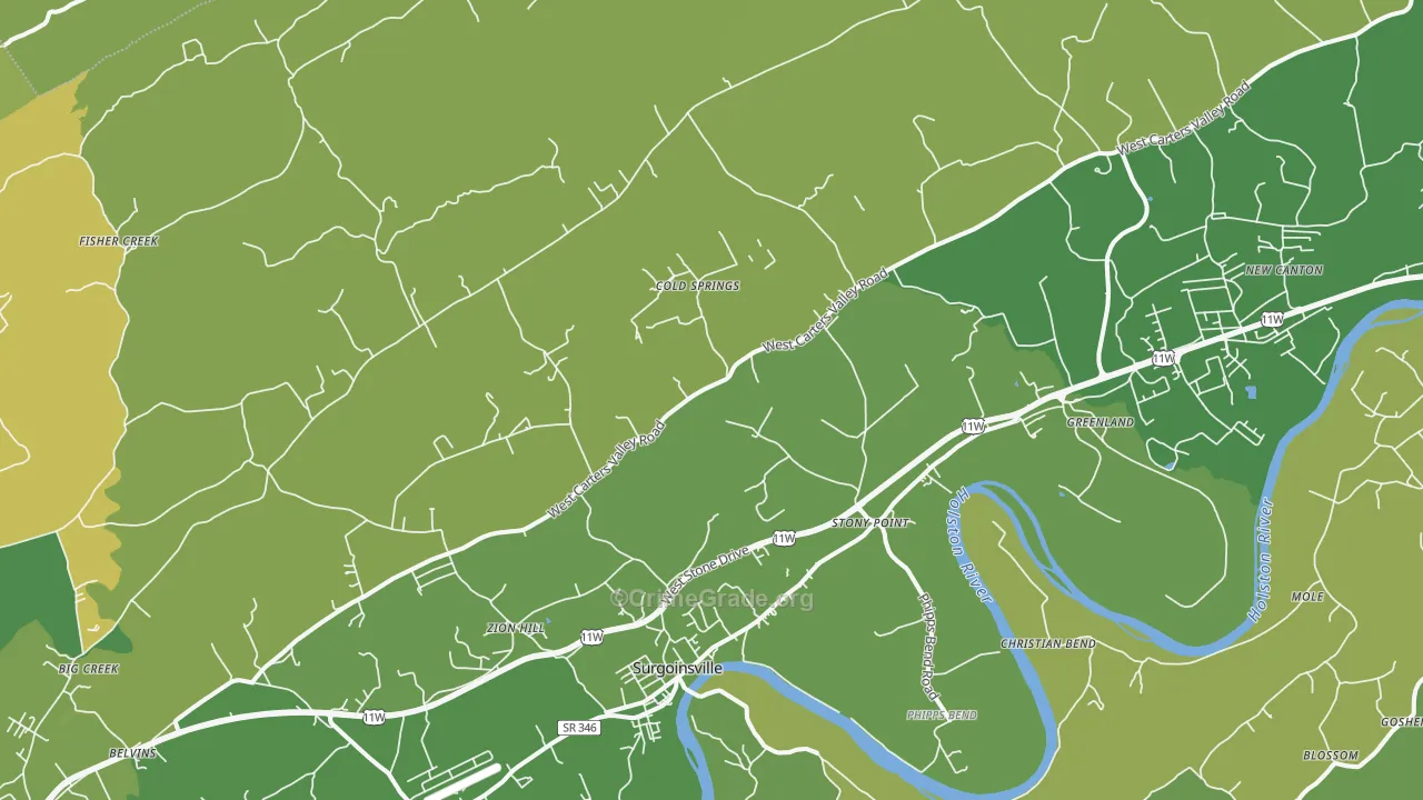 37873, TN Map of Vehicle Theft Rates