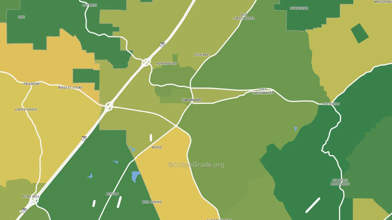 37874, TN Map of Vehicle Theft Rates
