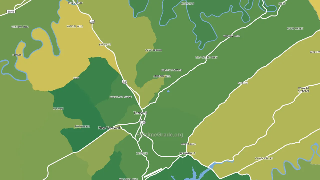 37879, TN Map of Vehicle Theft Rates