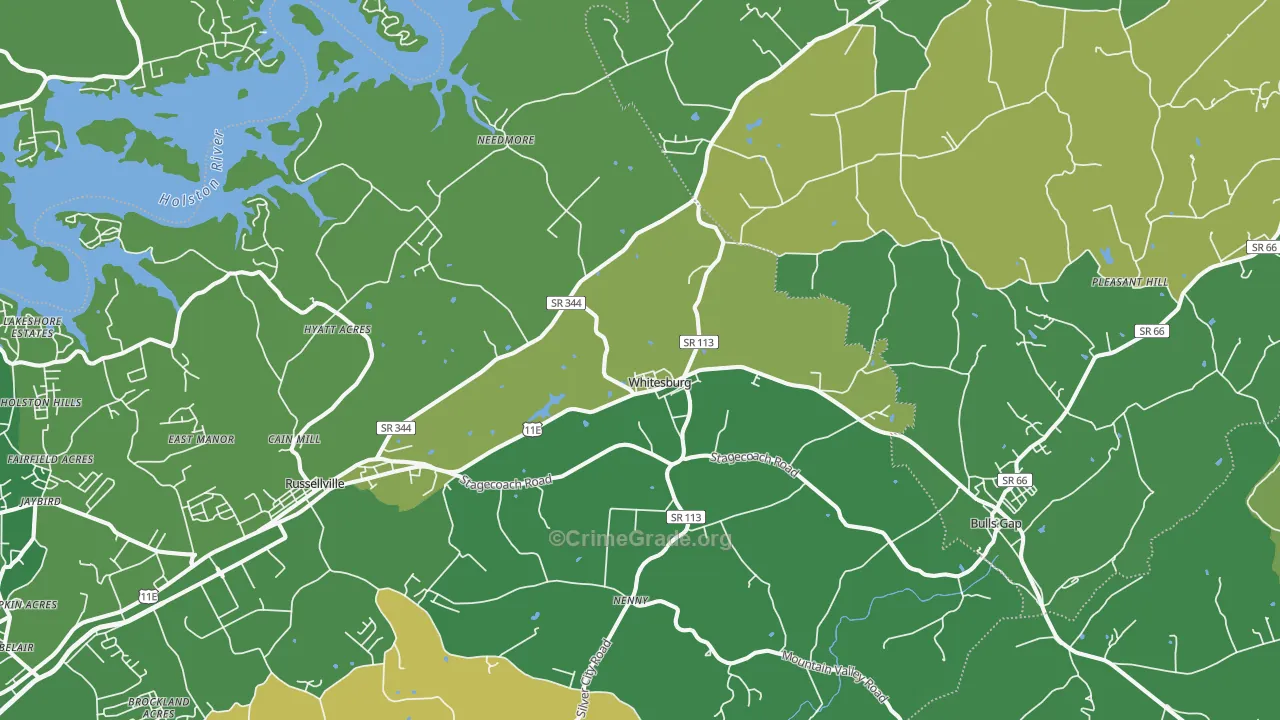 37891, TN Map of Vehicle Theft Rates