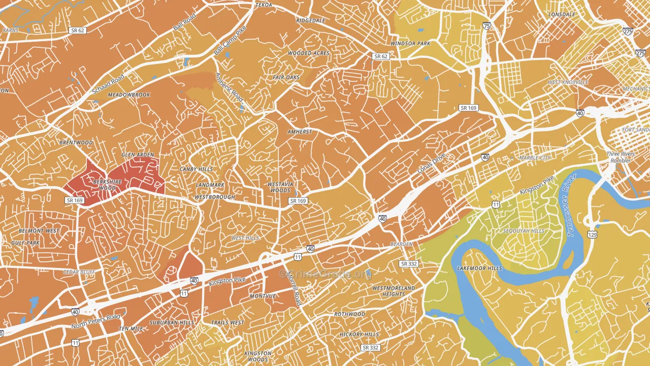 37909, TN Map of Vehicle Theft Rates