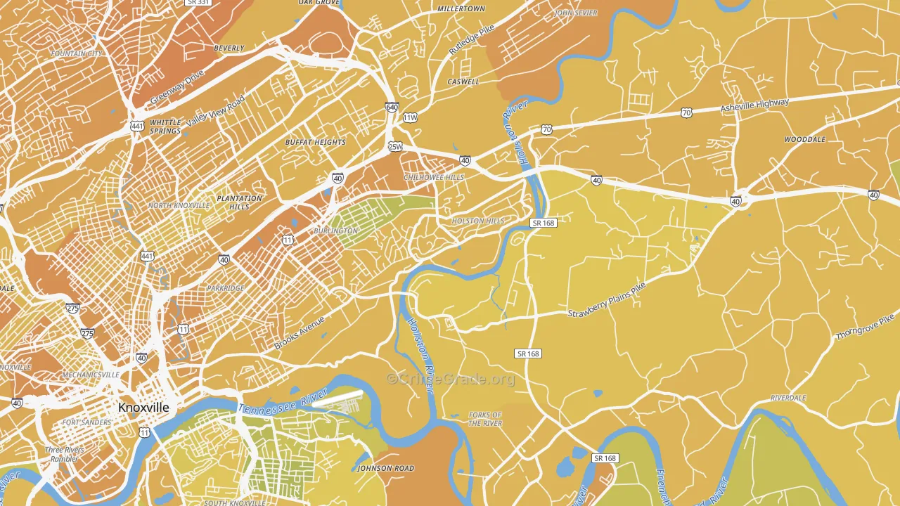 37914, TN Map of Vehicle Theft Rates