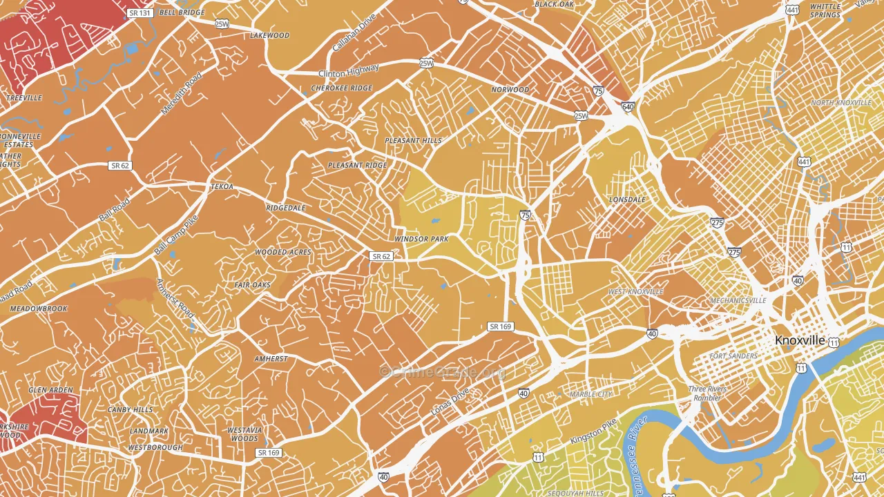 37921, TN Map of Vehicle Theft Rates