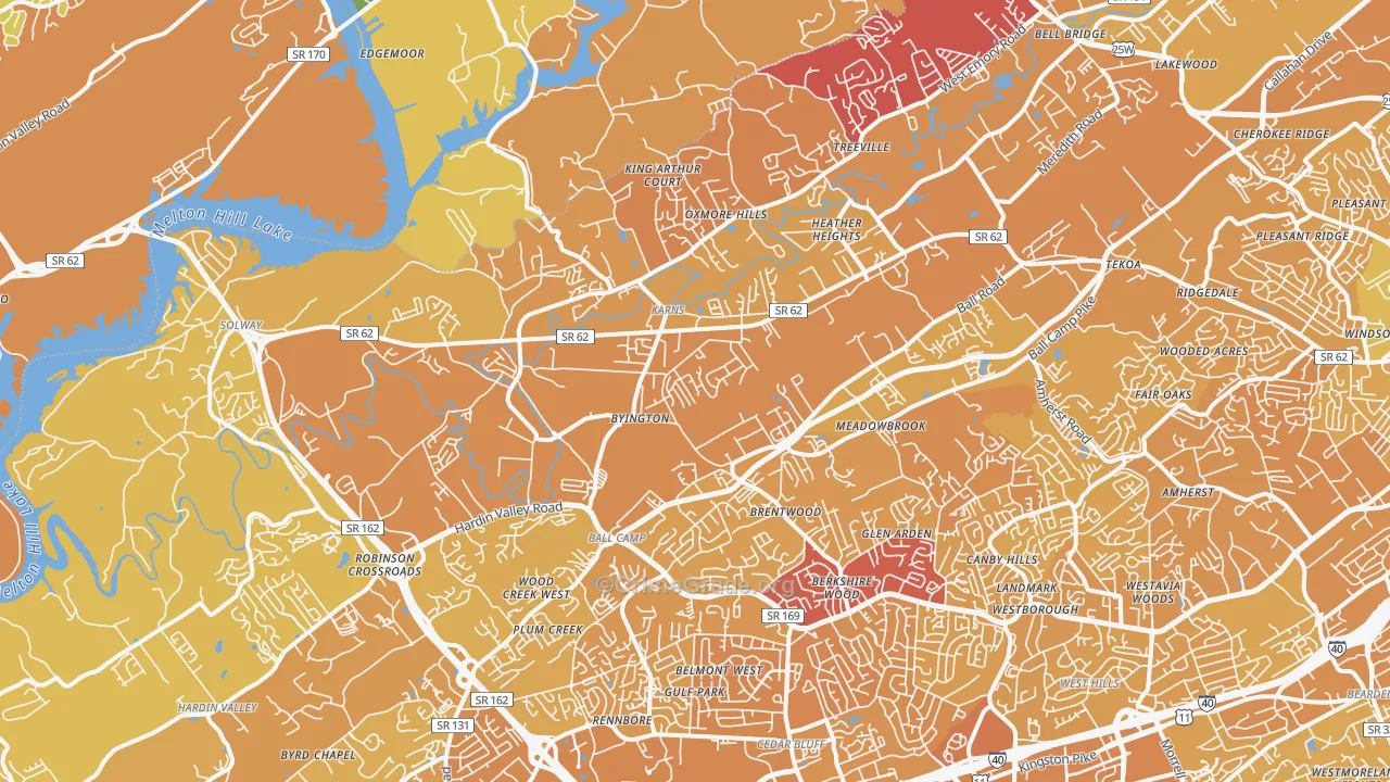 37931, TN Map of Vehicle Theft Rates