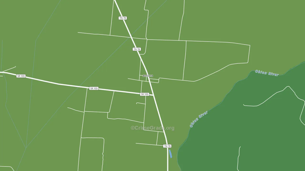 38007, TN Map of Vehicle Theft Rates