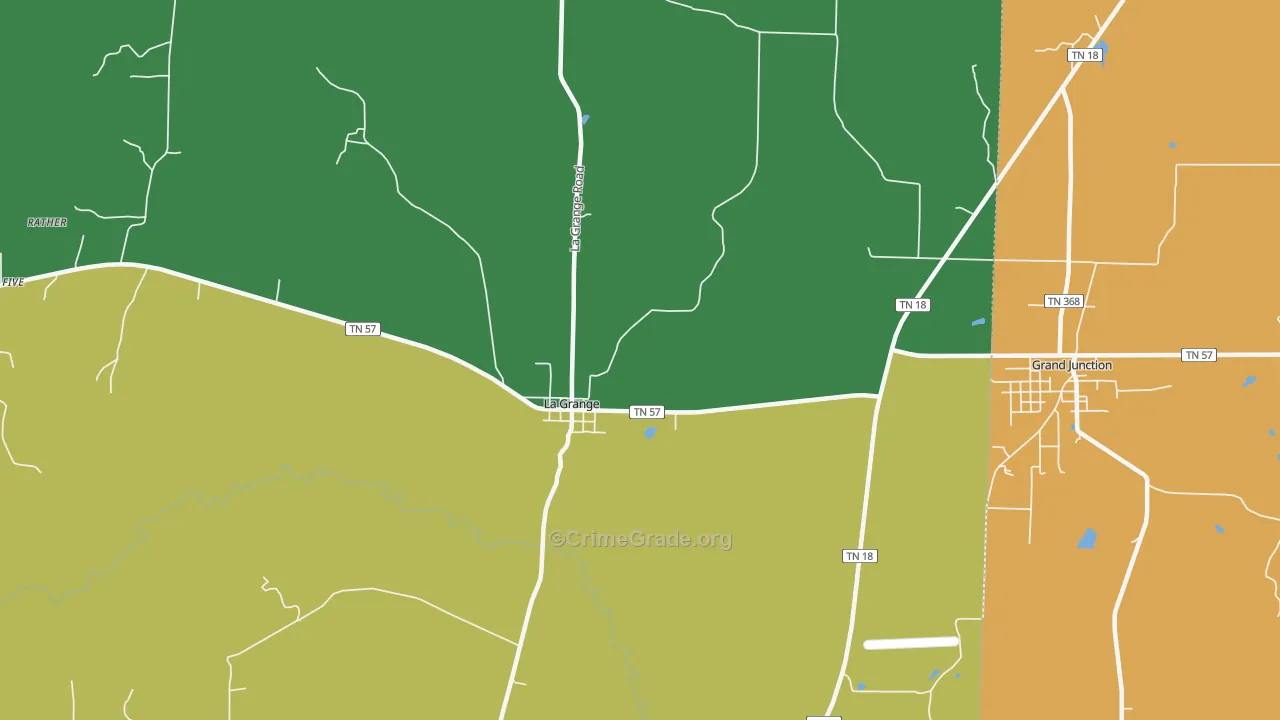 38046, TN Map of Vehicle Theft Rates