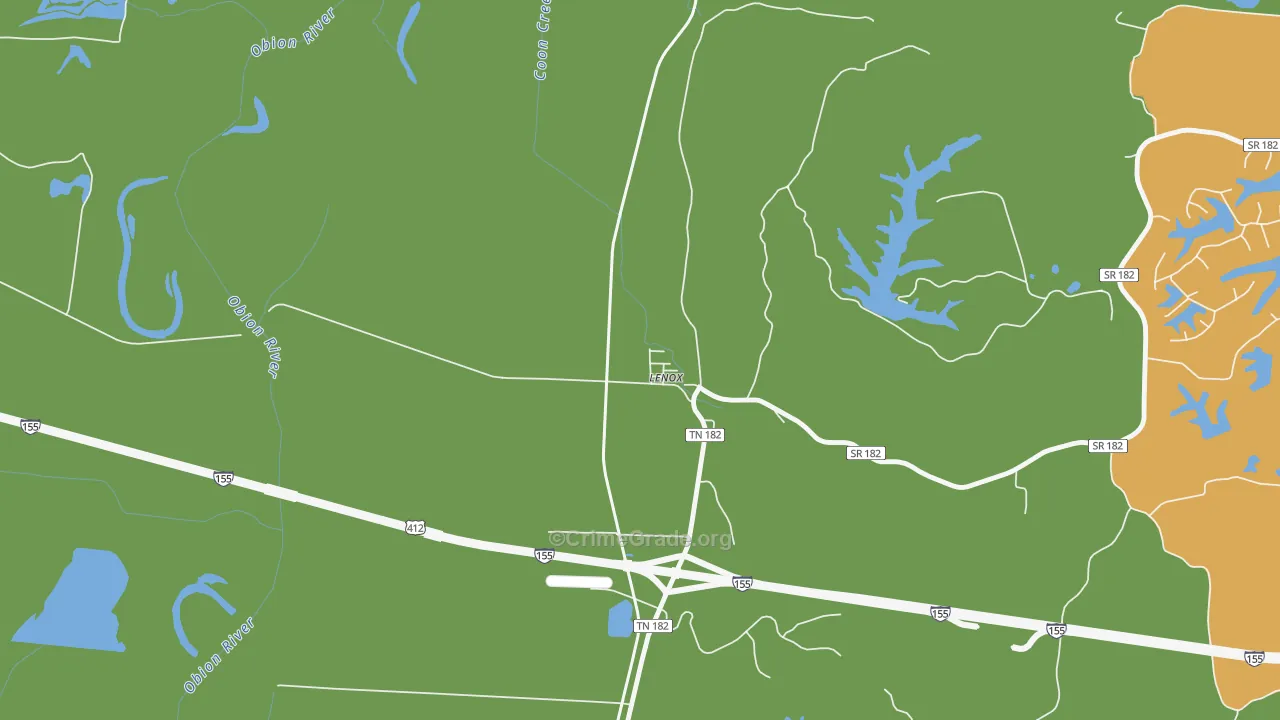 38047, TN Map of Vehicle Theft Rates