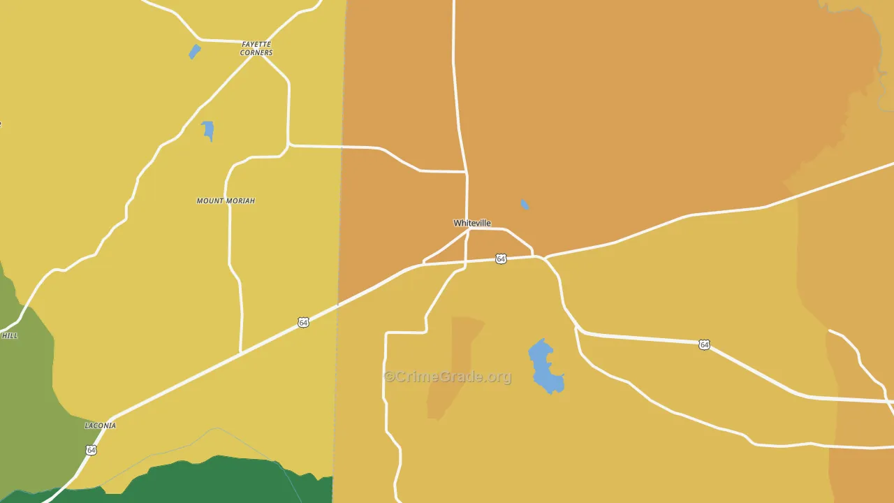 38075, TN Map of Vehicle Theft Rates