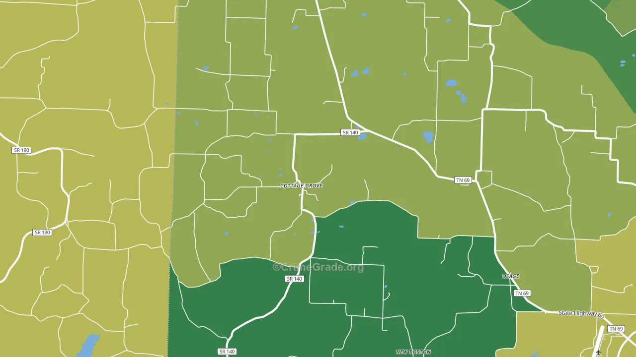 38224, TN Map of Vehicle Theft Rates