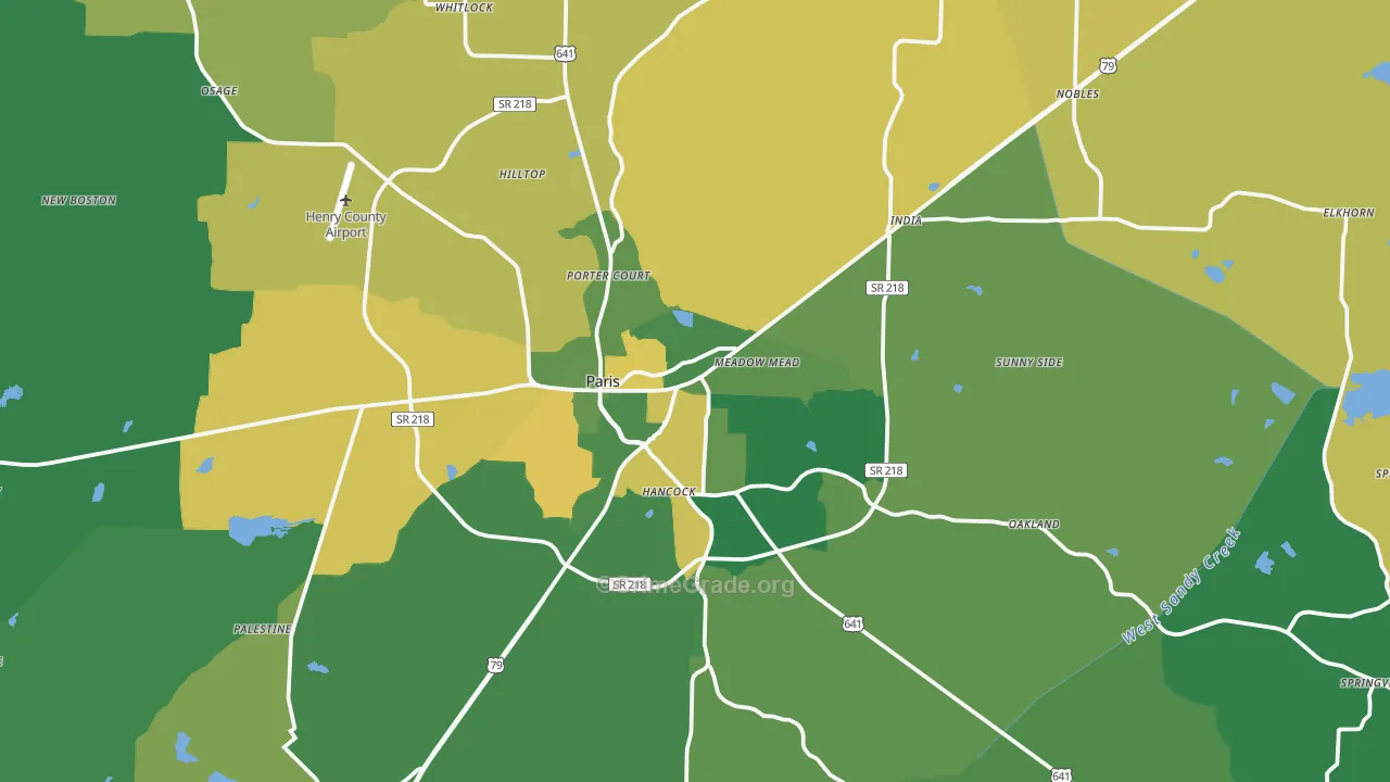 38242, TN Map of Vehicle Theft Rates