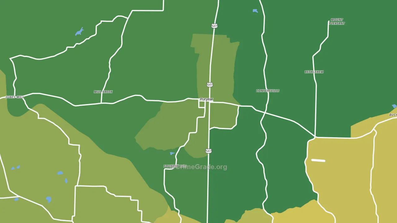 38251, TN Map of Vehicle Theft Rates