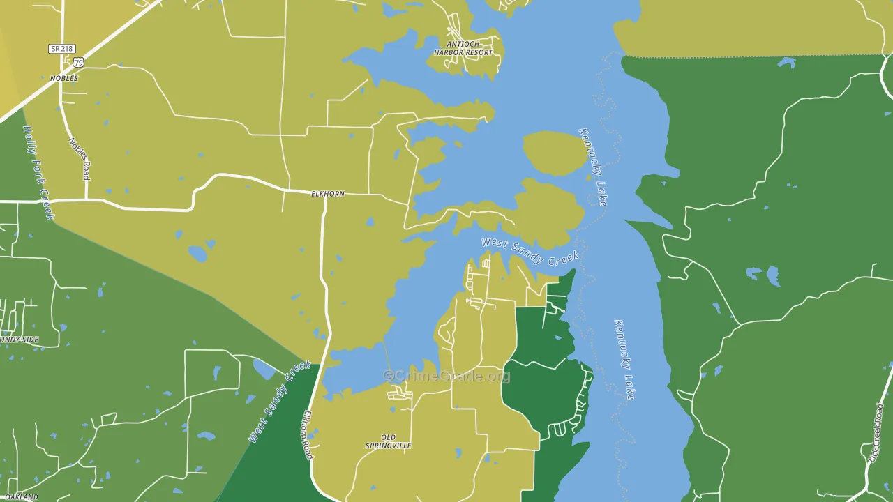 38256, TN Map of Vehicle Theft Rates