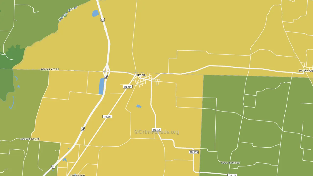 38259, TN Map of Vehicle Theft Rates