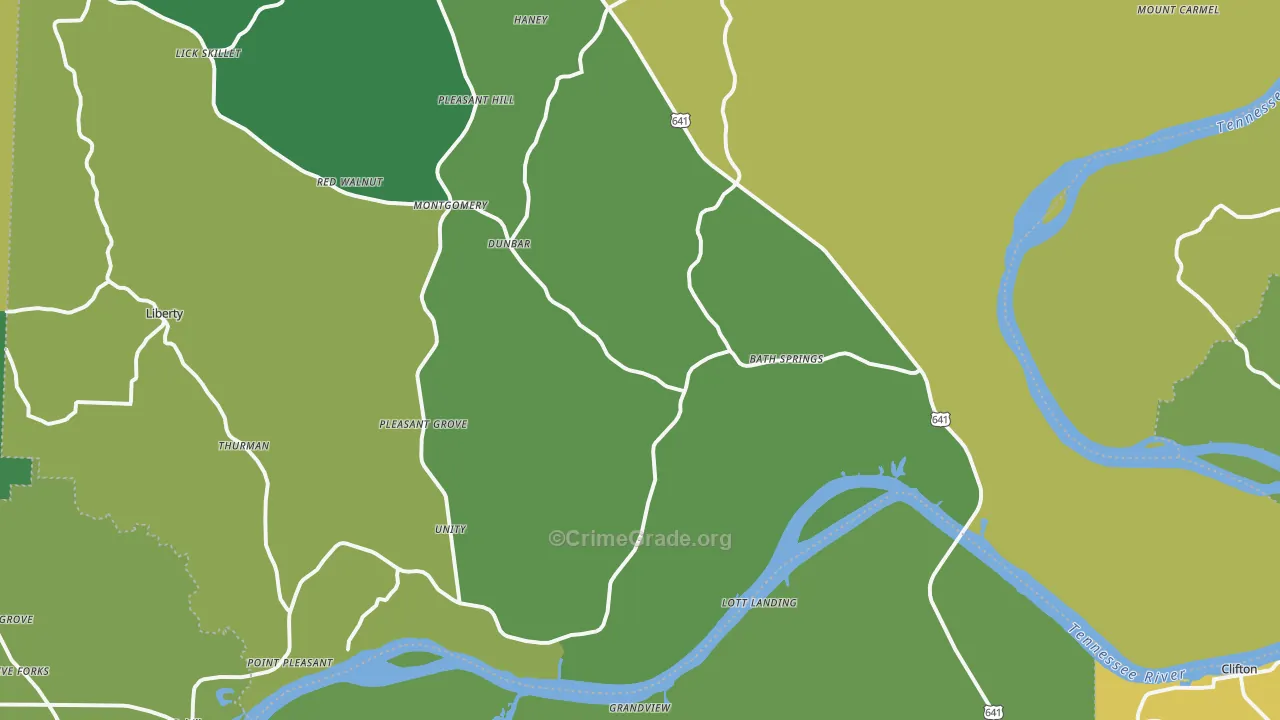 38311, TN Map of Vehicle Theft Rates