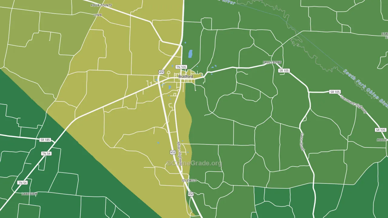 38316, TN Map of Vehicle Theft Rates
