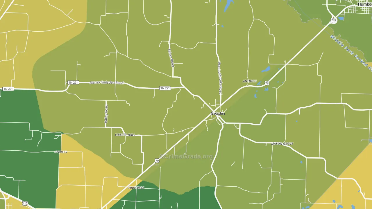 38337, TN Map of Vehicle Theft Rates