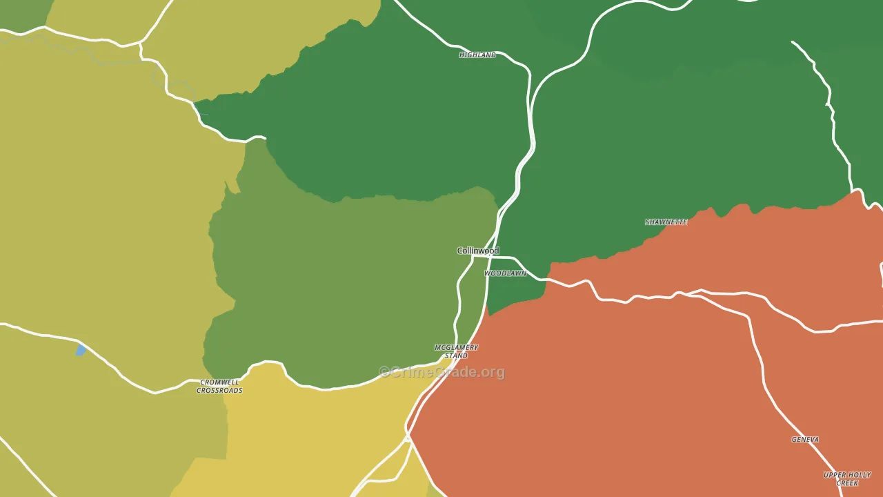 38450, TN Map of Vehicle Theft Rates