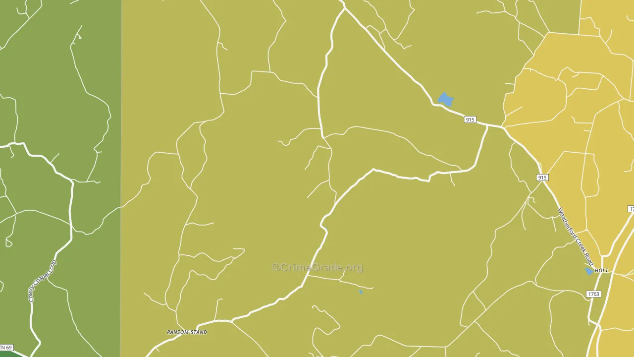 38471, TN Map of Vehicle Theft Rates