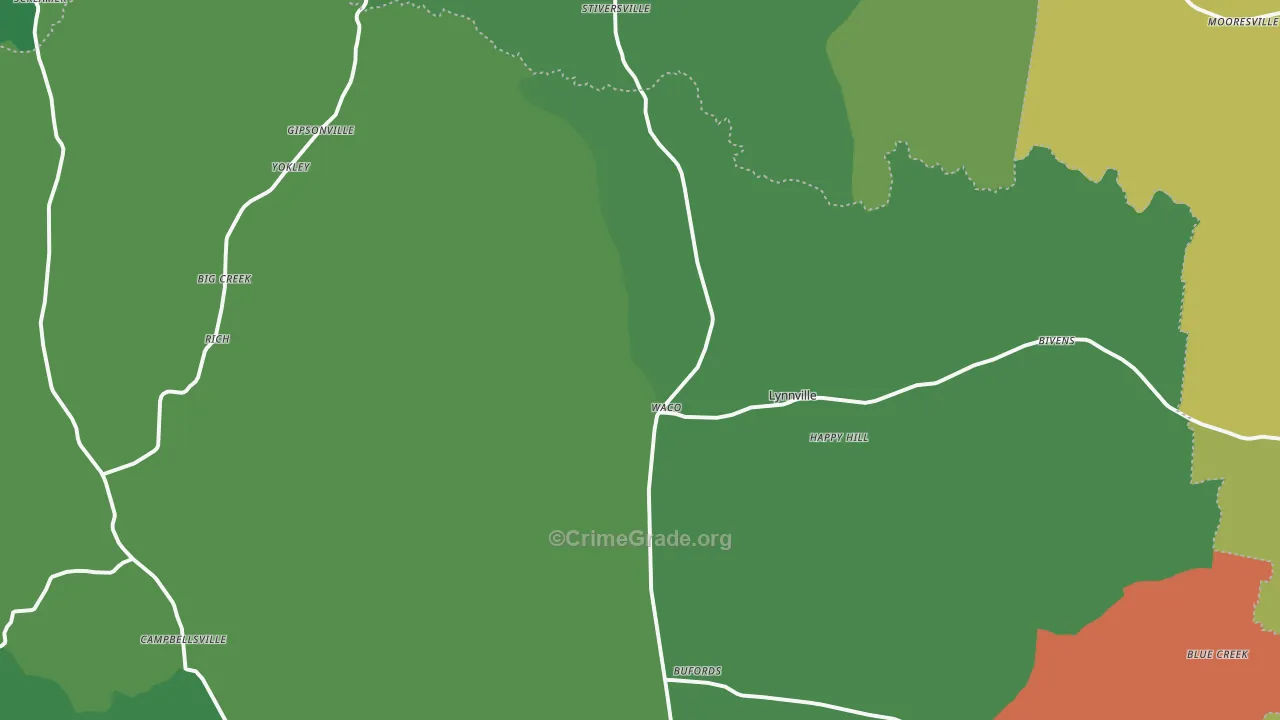 38472, TN Map of Vehicle Theft Rates