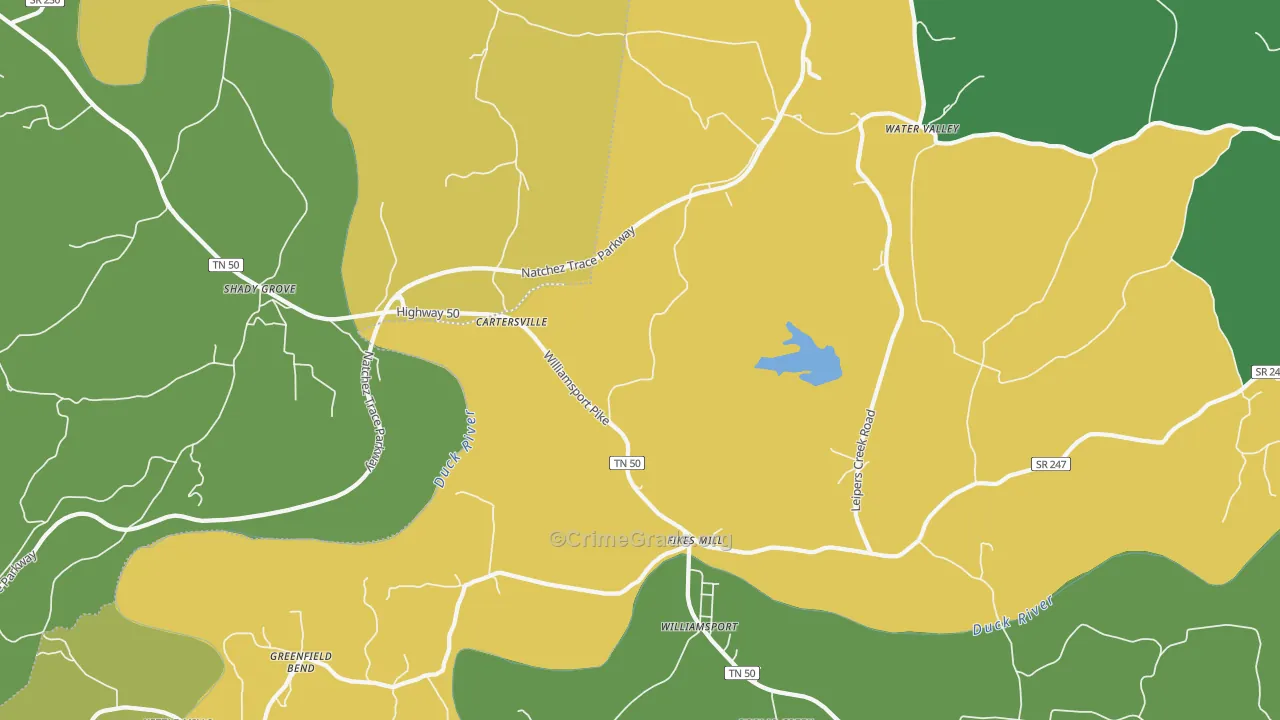 38487, TN Map of Vehicle Theft Rates