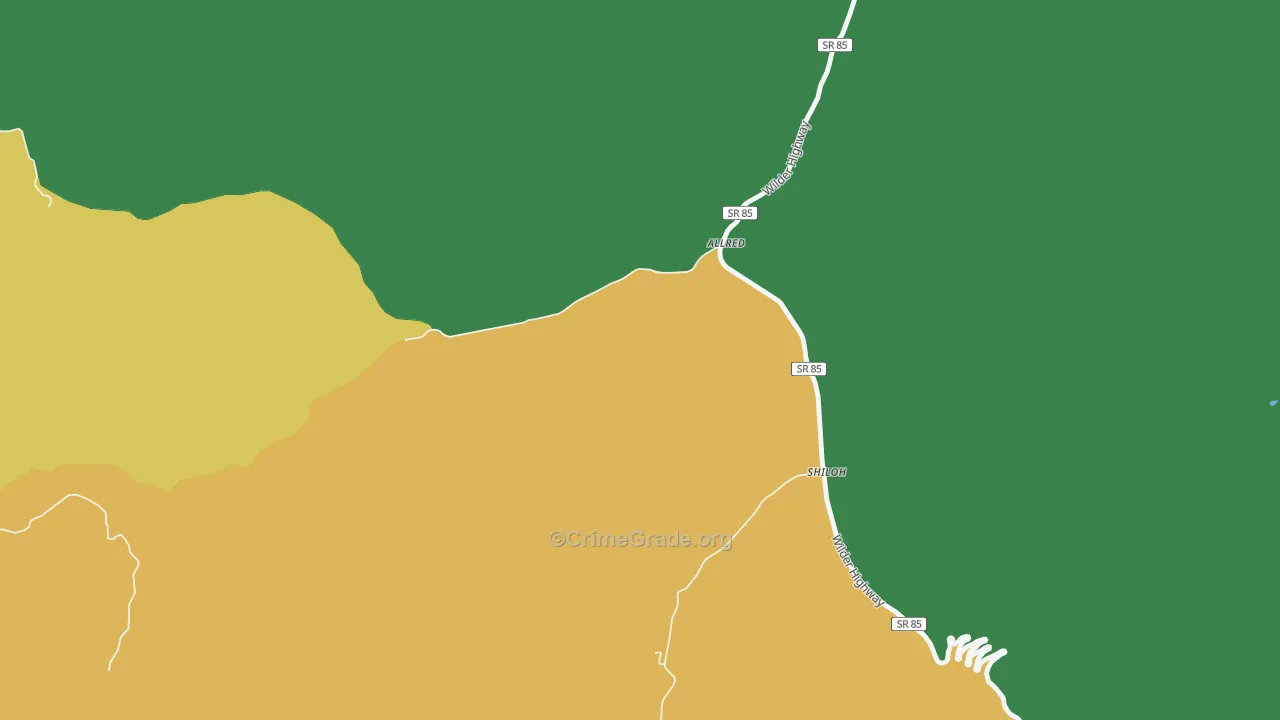 38542, TN Map of Vehicle Theft Rates