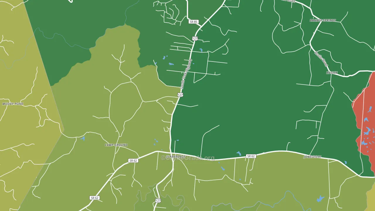 38553, TN Map of Vehicle Theft Rates