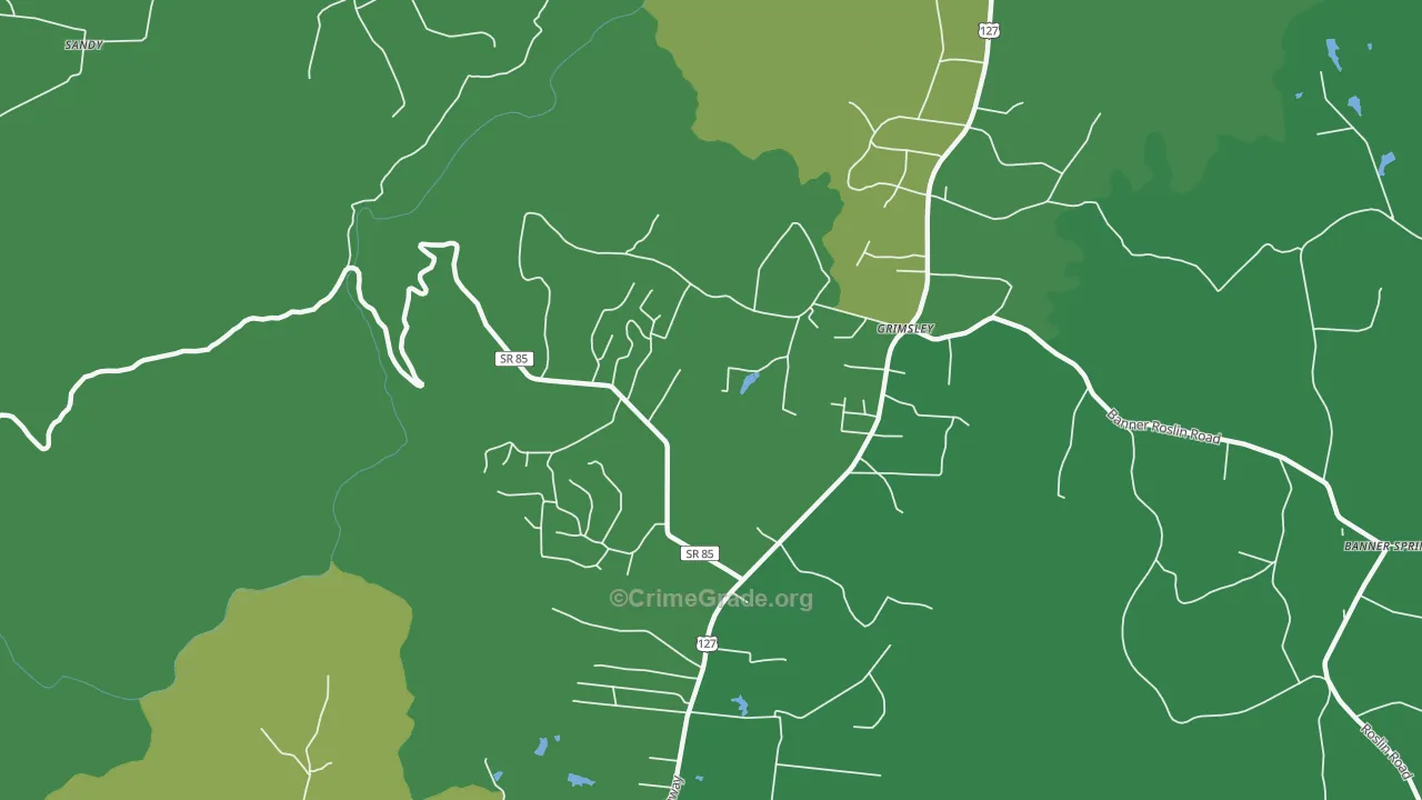 38565, TN Map of Vehicle Theft Rates