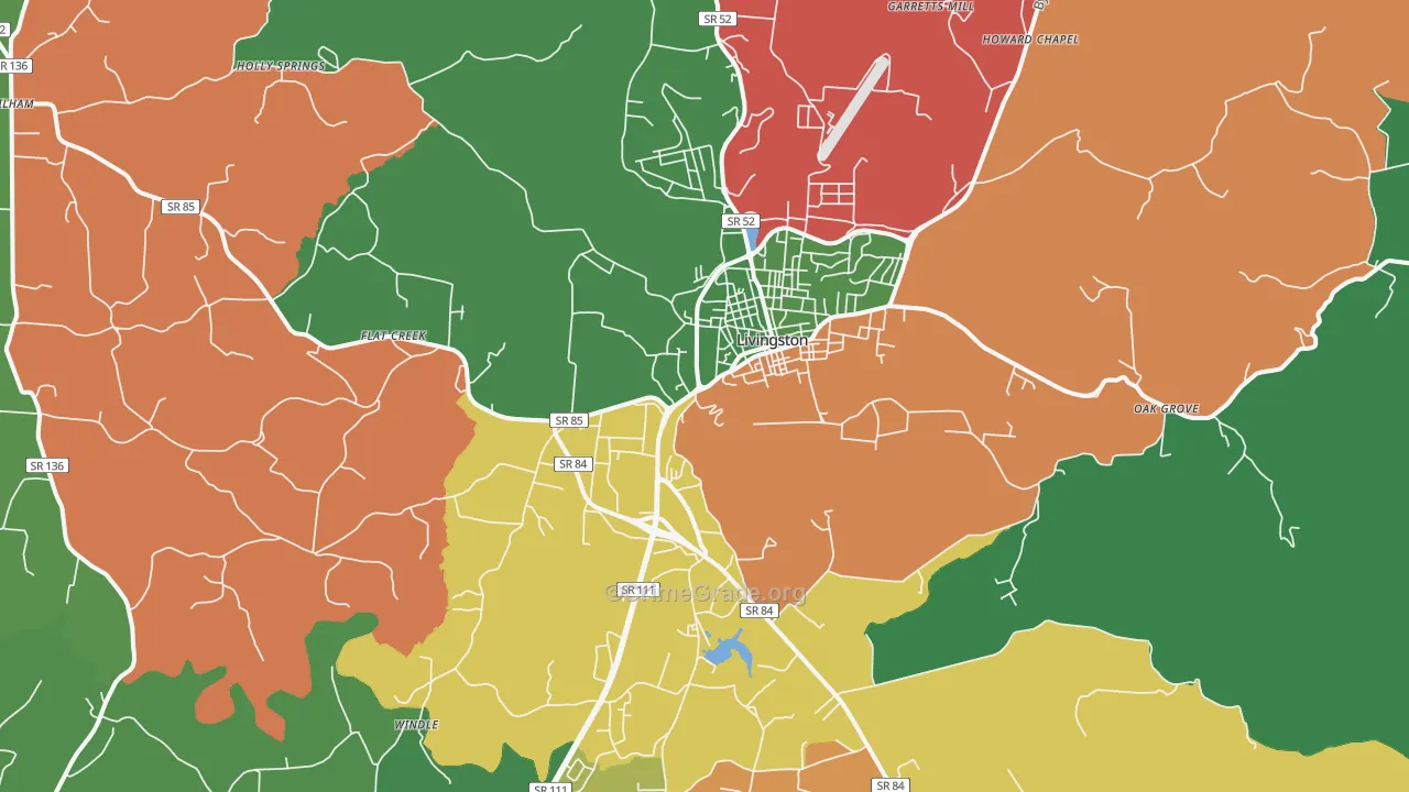 38570, TN Map of Vehicle Theft Rates