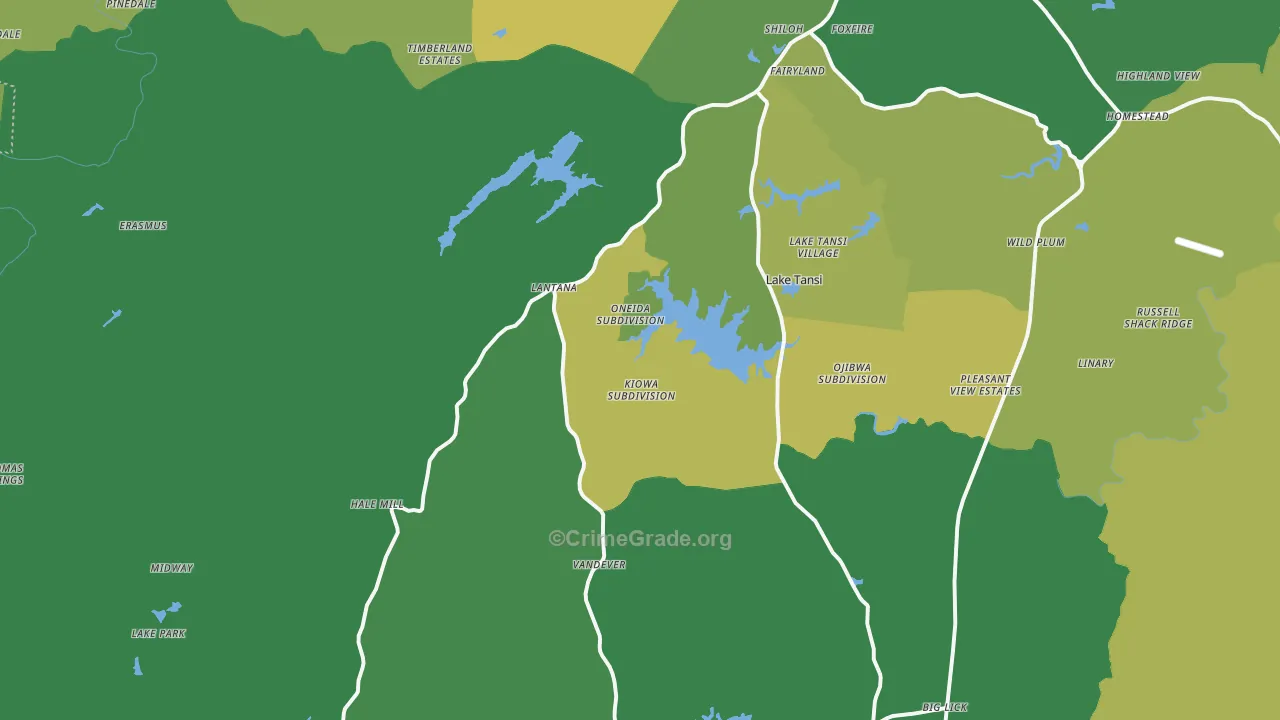 38572, TN Map of Vehicle Theft Rates