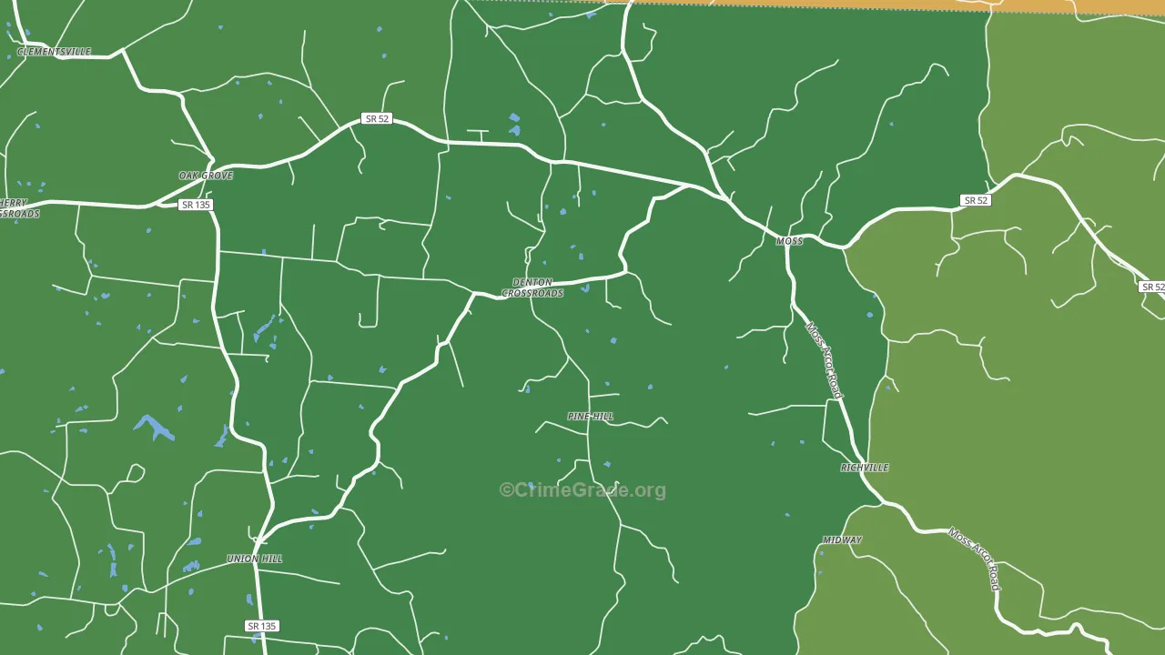 38575, TN Map of Vehicle Theft Rates