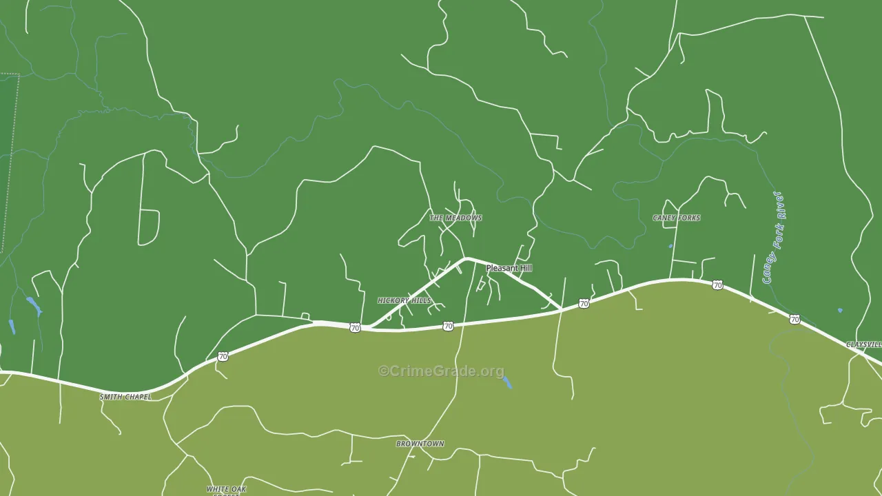 38578, TN Map of Vehicle Theft Rates