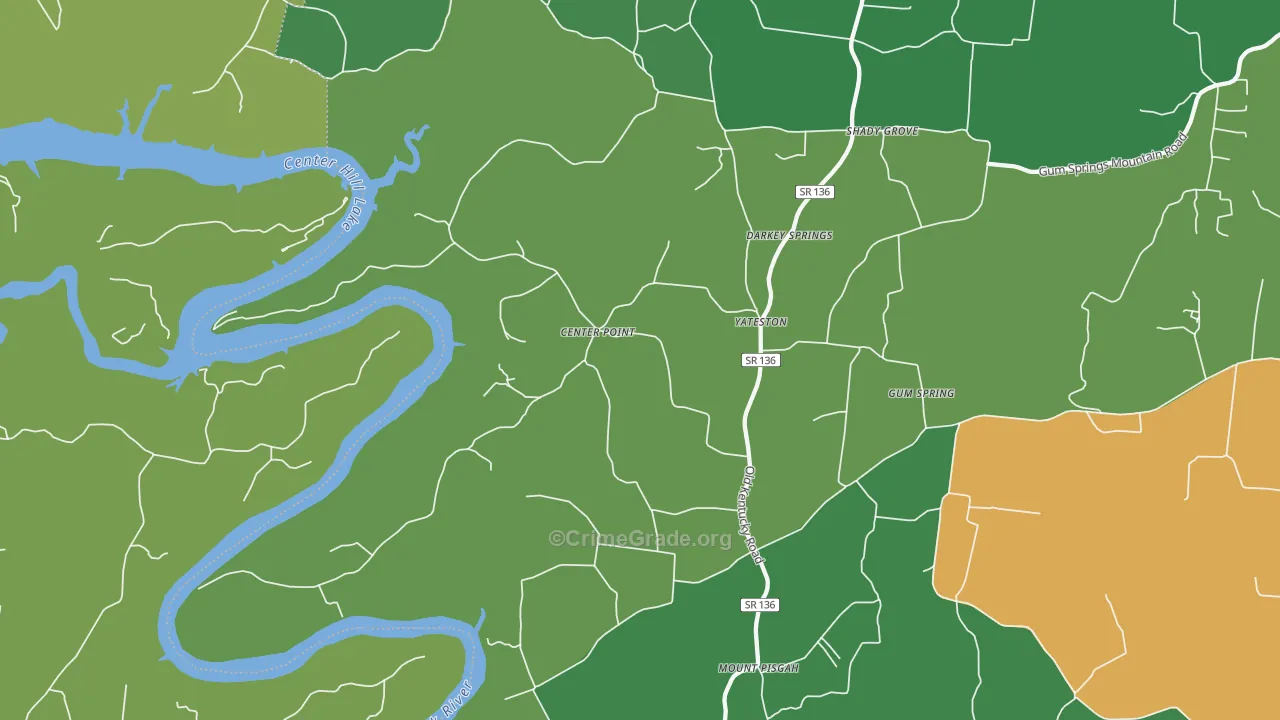 38587, TN Map of Vehicle Theft Rates