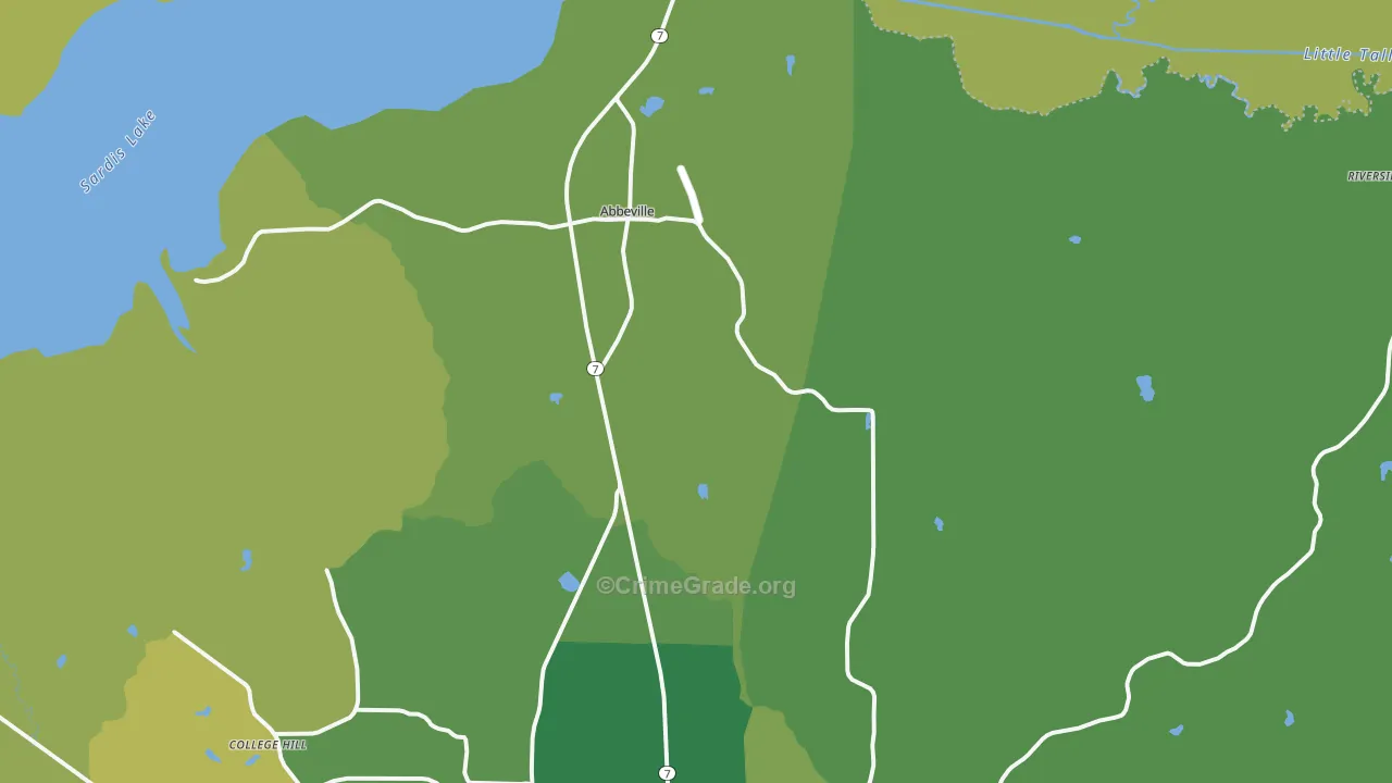 38601, MS Map of Vehicle Theft Rates