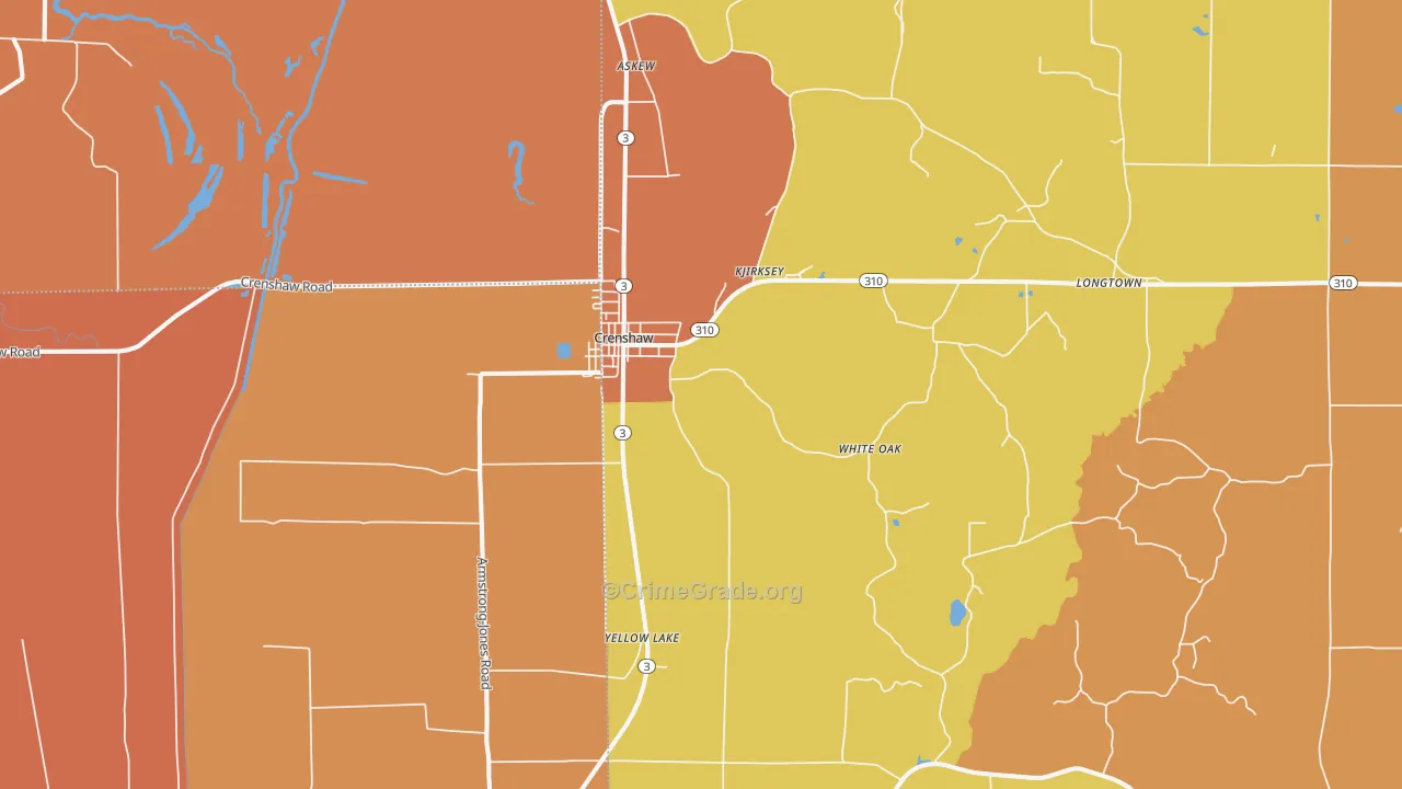 38621, MS Map of Vehicle Theft Rates