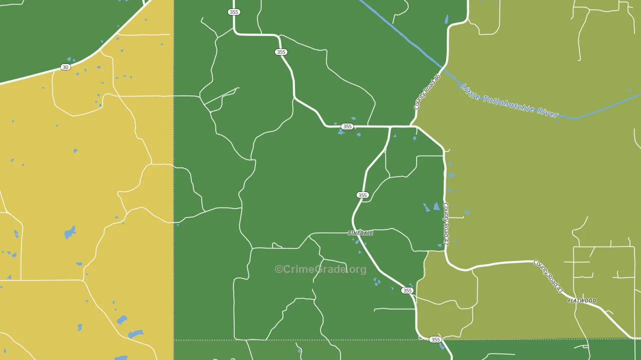 38627, MS Map of Vehicle Theft Rates