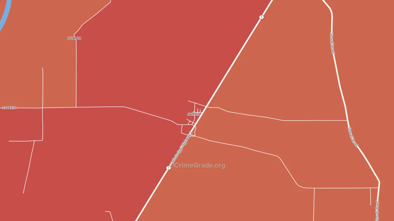 38630, MS Map of Vehicle Theft Rates