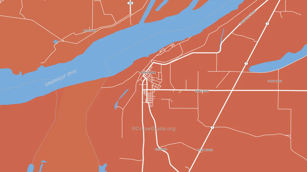 38631, MS Map of Vehicle Theft Rates