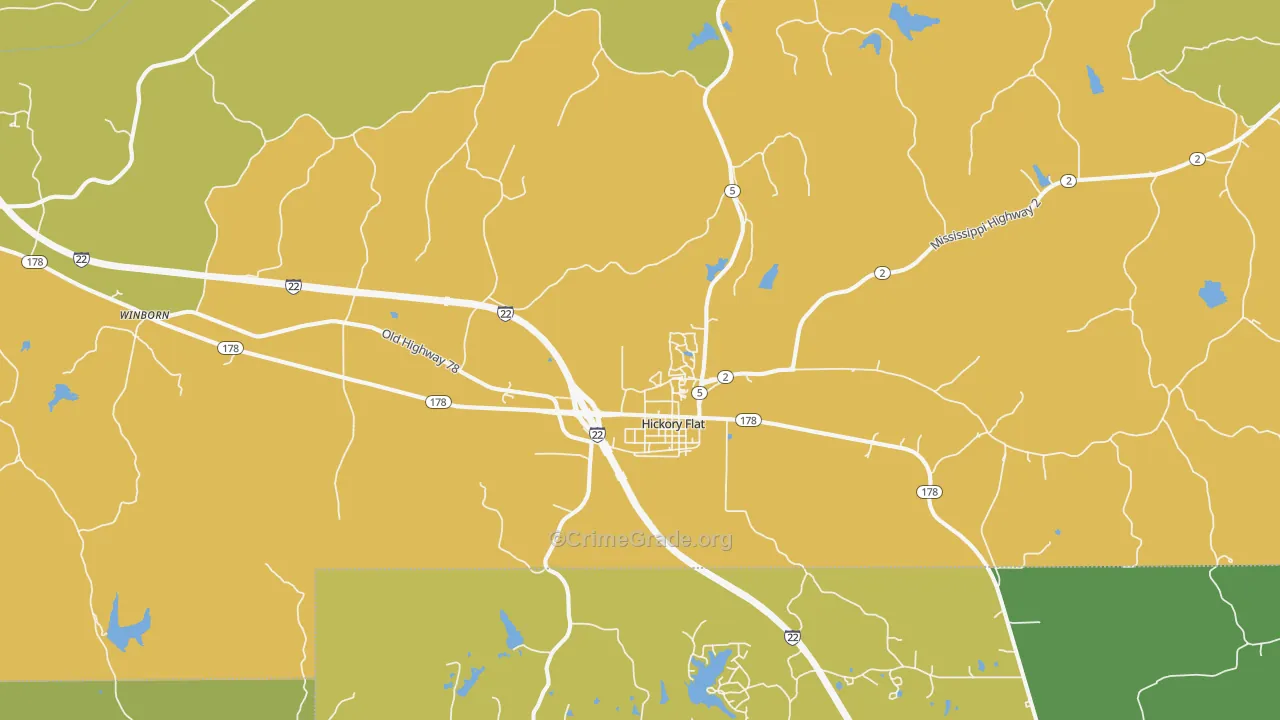 38633, MS Map of Vehicle Theft Rates