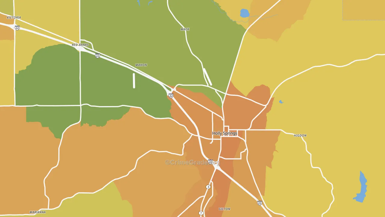 38635, MS Map of Vehicle Theft Rates