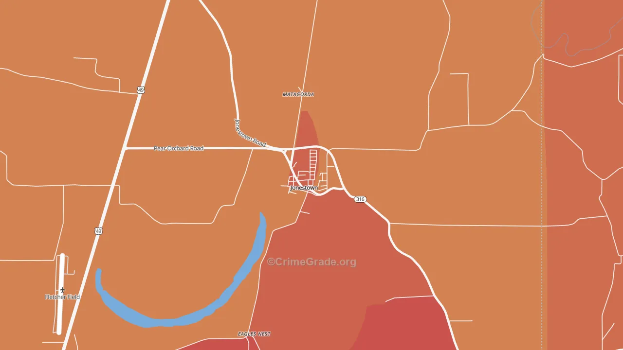 38639, MS Map of Vehicle Theft Rates