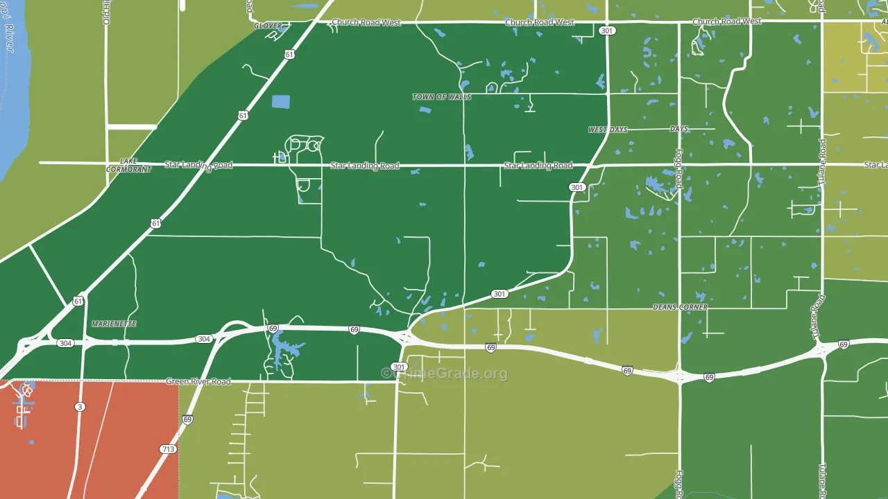 38641, MS Map of Vehicle Theft Rates
